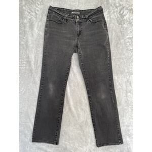 Levi's 529 Curvy Straight Jeans Womens 34 x 29 Black Denim Mid Rise Stretch READ